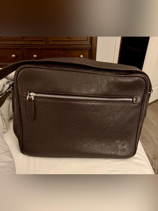 Bally Other - BALLY Italy Dark Brown Leather Crossbody Messenger Bag